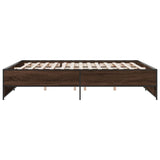 Cadre de lit sans matelas chêne marron 180x200 cm