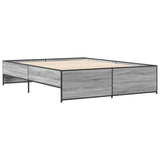 Cadre de lit sans matelas sonoma gris 160x200 cm