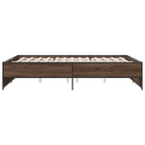 Cadre de lit sans matelas chêne marron 150x200 cm