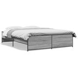 Cadre de lit sans matelas sonoma gris 140x200 cm