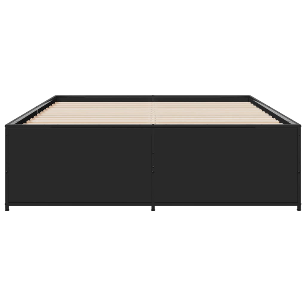 Cadre de lit sans matelas noir 120x200 cm