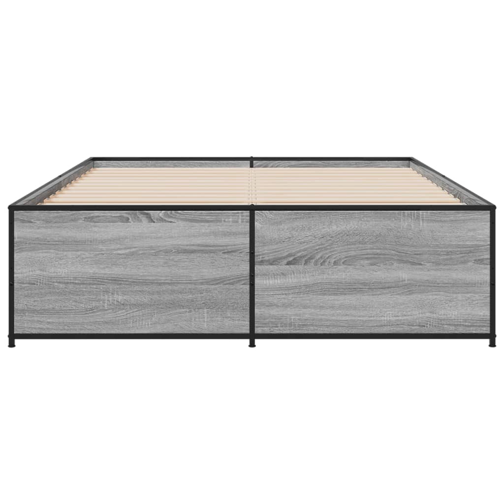 Cadre de lit sans matelas sonoma gris 120x200 cm