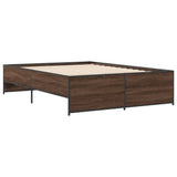 Cadre de lit sans matelas chêne marron 120x200 cm