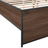 Cadre de lit sans matelas chêne marron 120x200 cm