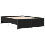 Cadre de lit sans matelas noir 140x190 cm