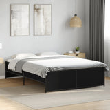 Cadre de lit sans matelas noir 140x190 cm