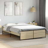 Cadre de lit sans matelas chêne sonoma 140x190 cm