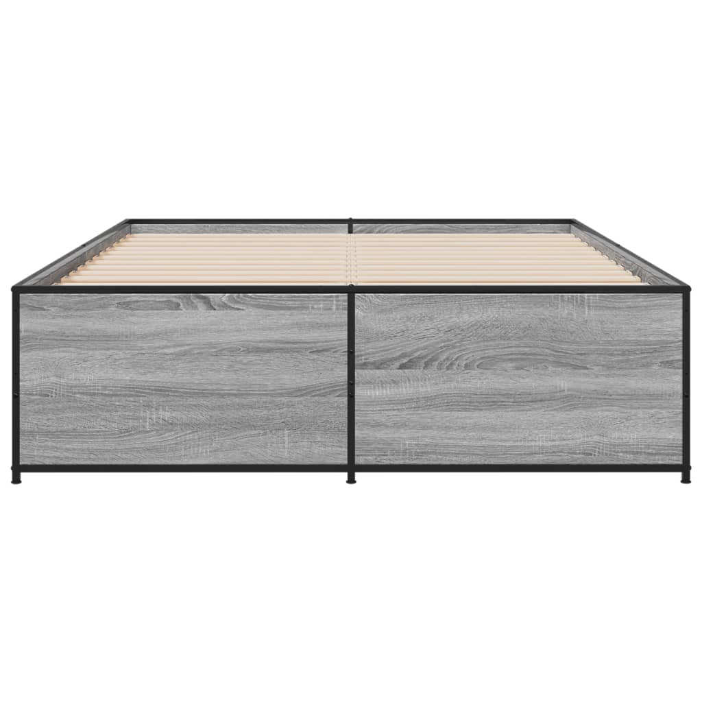 Cadre de lit sans matelas sonoma gris 140x190 cm