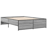 Cadre de lit sans matelas sonoma gris 140x190 cm