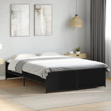 Cadre de lit sans matelas noir 135x190 cm