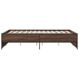 Cadre de lit sans matelas chêne marron 135x190 cm