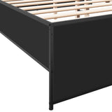 Cadre de lit sans matelas noir 120x190 cm