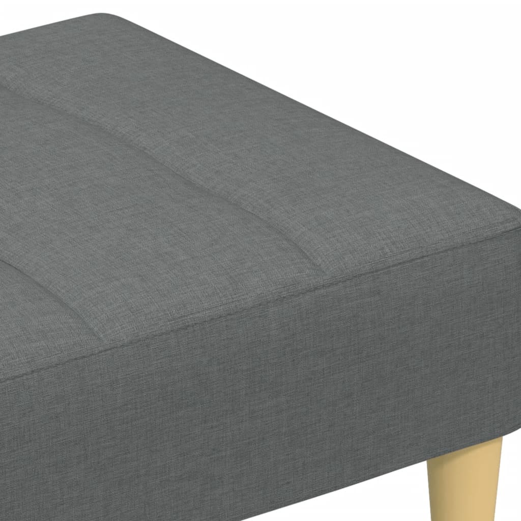 Repose-pied gris foncé 77x55x31 cm tissu