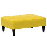 Repose-pied jaune 77x55x31 cm velours