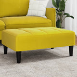 Repose-pied jaune 77x55x31 cm velours