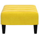 Repose-pied jaune 77x55x31 cm velours