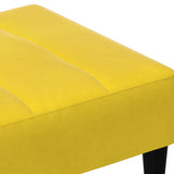 Repose-pied jaune 77x55x31 cm velours