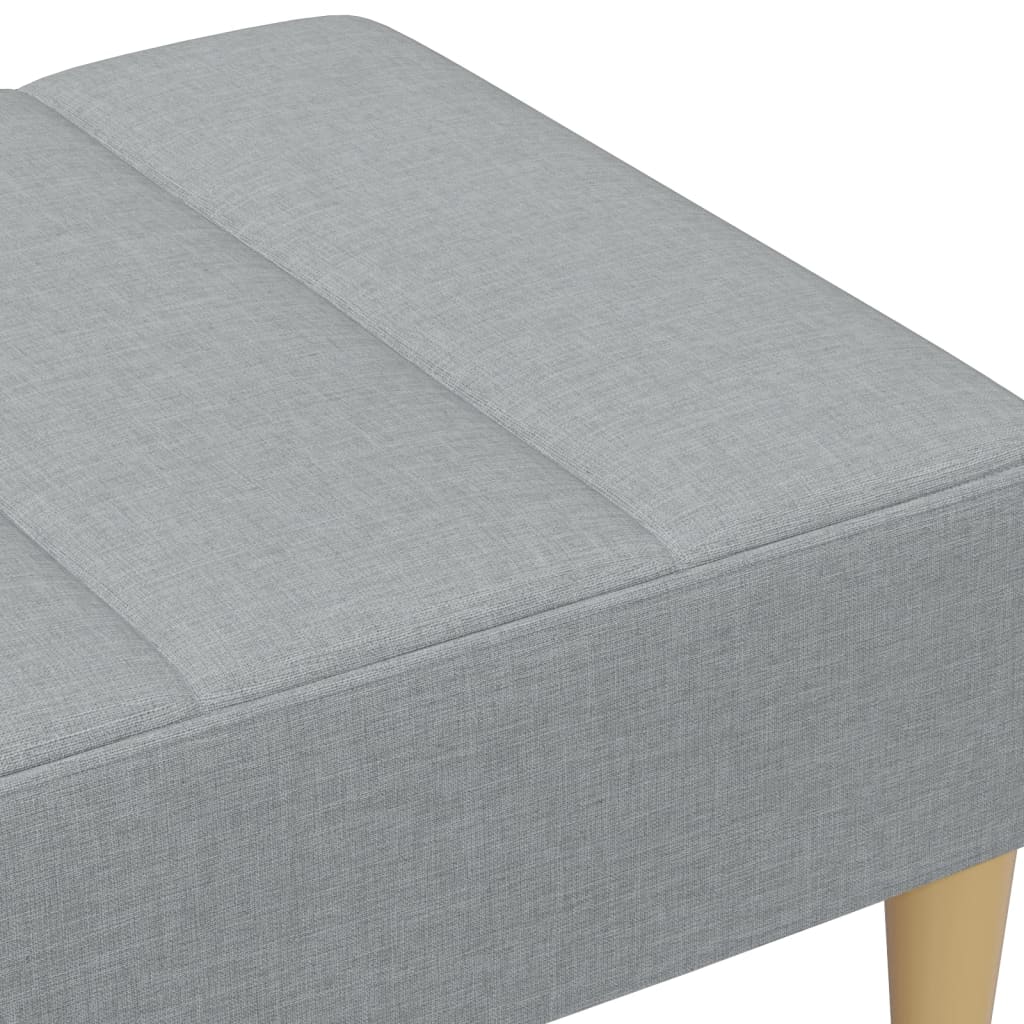 Repose-pied gris clair 77x55x31 cm tissu