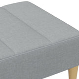 Repose-pied gris clair 77x55x31 cm tissu