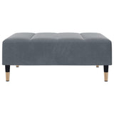 Repose-pied gris foncé 77x55x31 cm velours