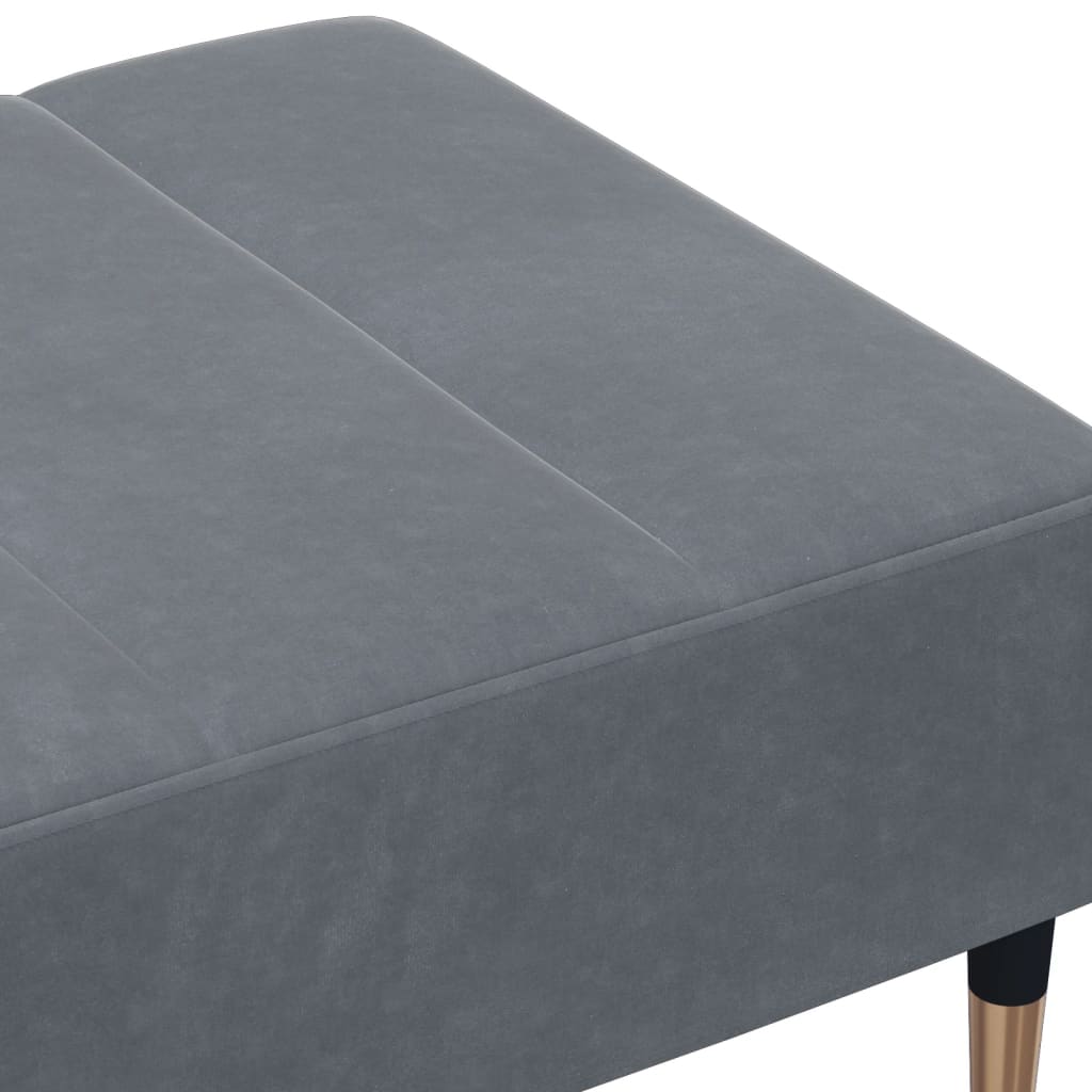 Repose-pied gris foncé 77x55x31 cm velours