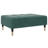 Repose-pied vert foncé 77x55x31 cm velours