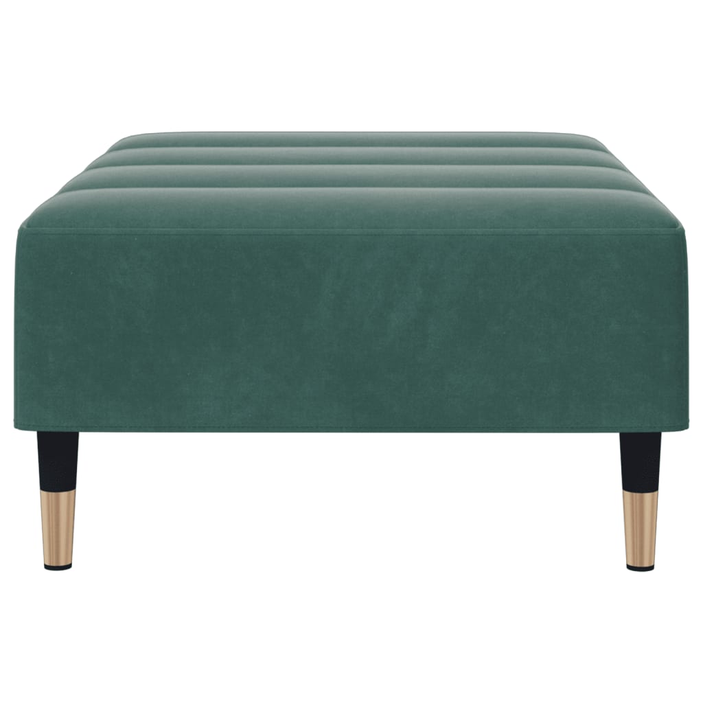 Repose-pied vert foncé 77x55x31 cm velours