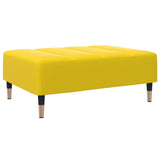 Repose-pied jaune 77x55x31 cm velours