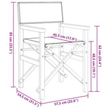 Chaise de metteur en scène pliante crème bois teck massif