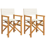 Chaises de metteur en scène pliantes lot de 2 Bois teck massif