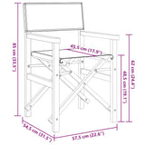 Chaises de metteur en scène pliantes lot de 2 Bois teck massif