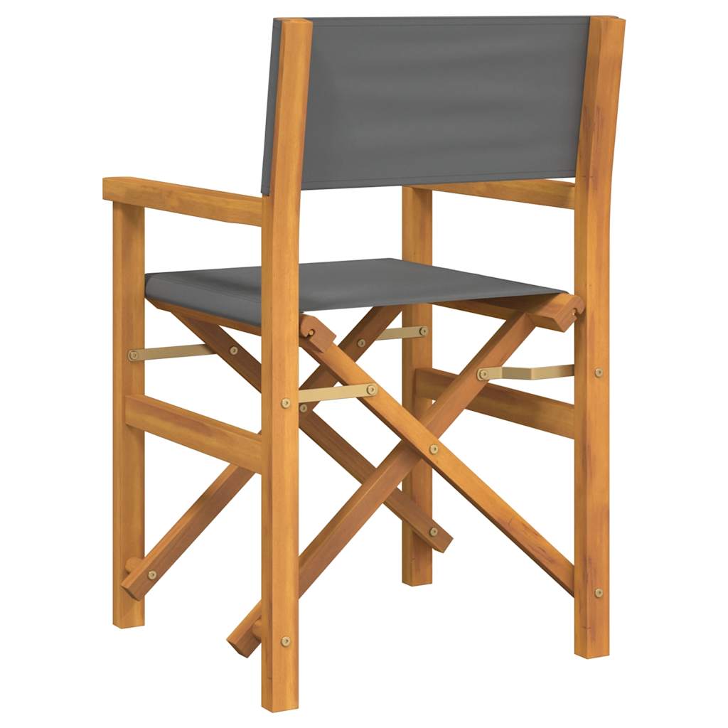 Chaises de metteur en scène pliantes lot de 2 Bois teck massif