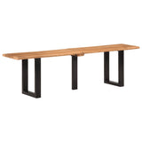 Banc 160 cm bois d'acacia massif et acier