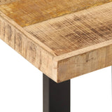 Banc 160 cm bois de manguier brut massif et acier