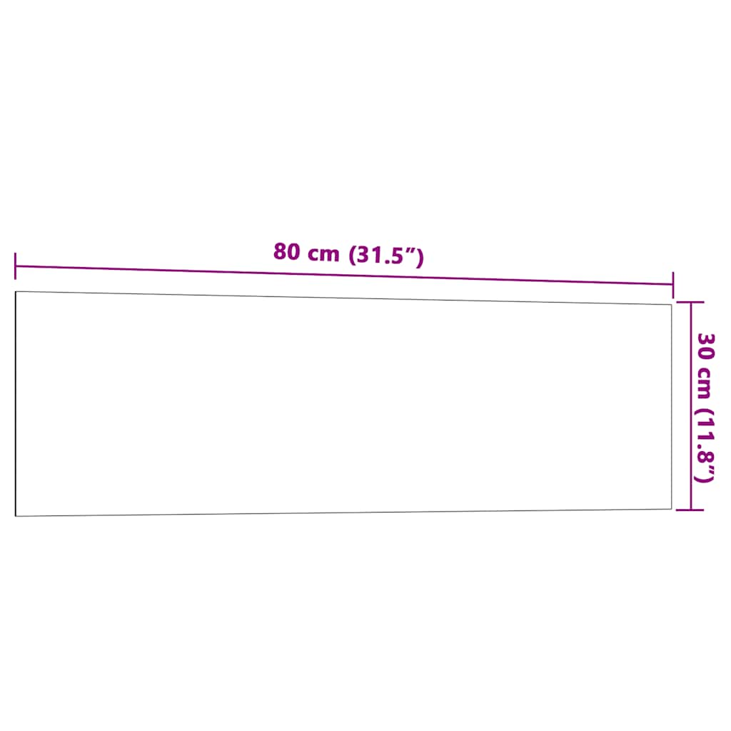 Tableau noir magnétique mural Blanc 80x30 cm Verre trempé