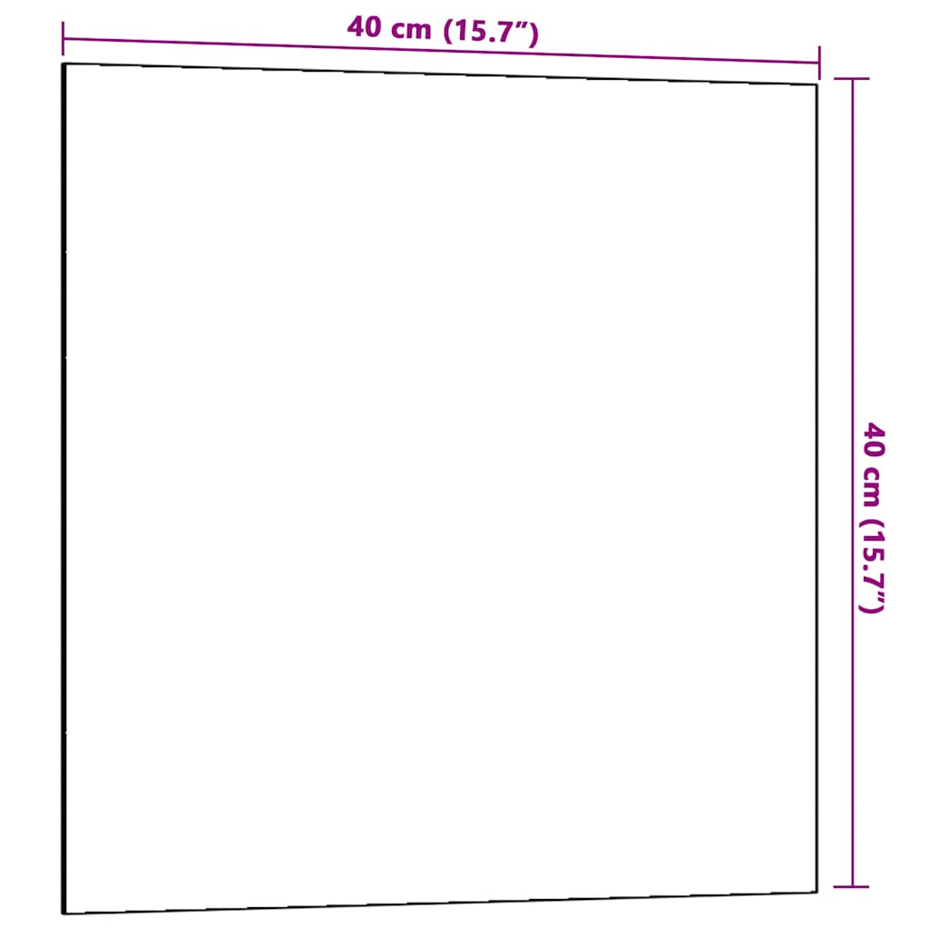 Tableau noir magnétique mural blanc 40x40 cm verre trempé