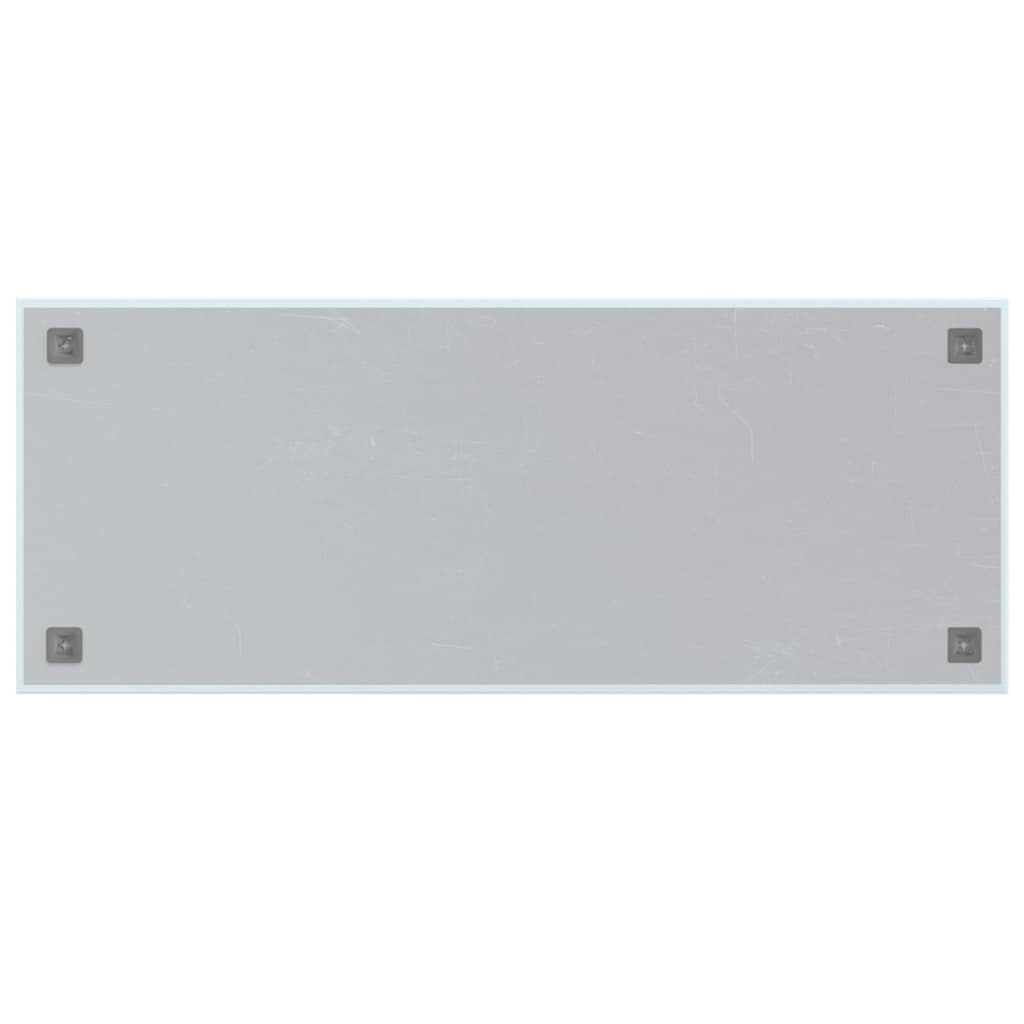 Tableau noir magnétique mural Blanc 100x40 cm Verre trempé