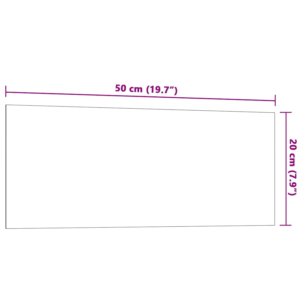 Tableau noir magnétique mural Blanc 50x20 cm Verre trempé