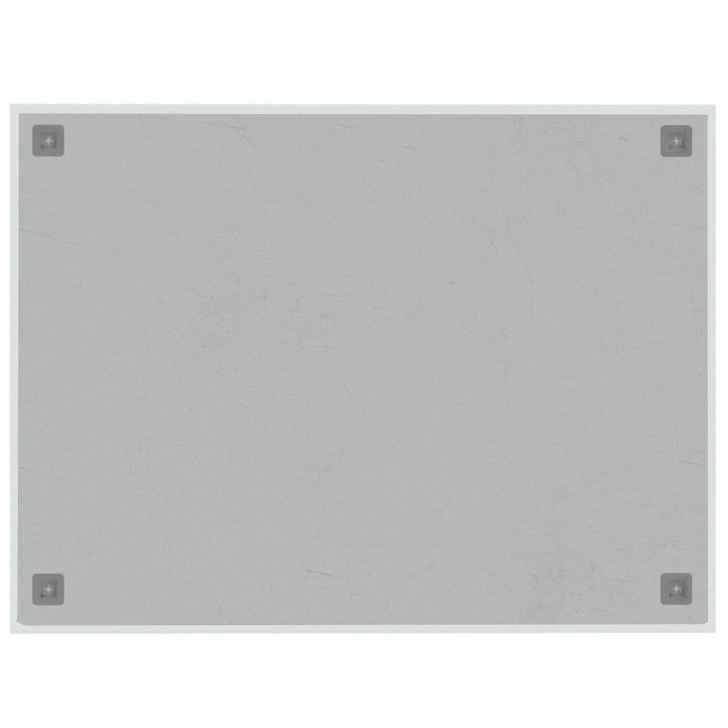 Tableau noir magnétique mural blanc 80x60 cm verre trempé