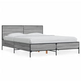 Cadre de lit sans matelas sonoma gris 120x200 cm