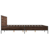 Cadre de lit sans matelas chêne marron 120x200 cm