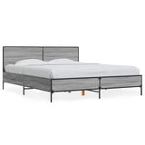 Cadre de lit sans matelas sonoma gris 150x200 cm