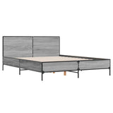 Cadre de lit sans matelas sonoma gris 150x200 cm