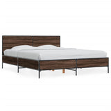 Cadre de lit sans matelas chêne marron 150x200 cm