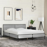 Cadre de lit sans matelas sonoma gris 160x200 cm