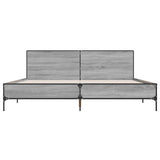 Cadre de lit sans matelas sonoma gris 180x200 cm