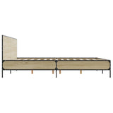 Bed frame without mattress sonoma oak 200x200 cm