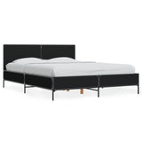 Cadre de lit sans matelas noir 120x190 cm