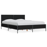 Cadre de lit sans matelas noir 140x190 cm