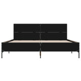 Cadre de lit sans matelas noir 140x190 cm